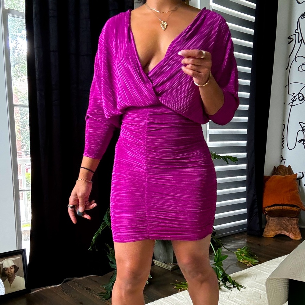 Hot pink party dress